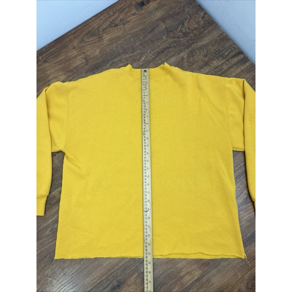 Vtg 80s Dodger Missouri Tigers Mizzou NCAA Crewneck Sweatshirt Gold LRG *Cropped - Picture 5 of 16